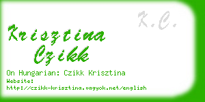 krisztina czikk business card